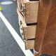 Chest of drawers old marquetry marble top Louis XV style
