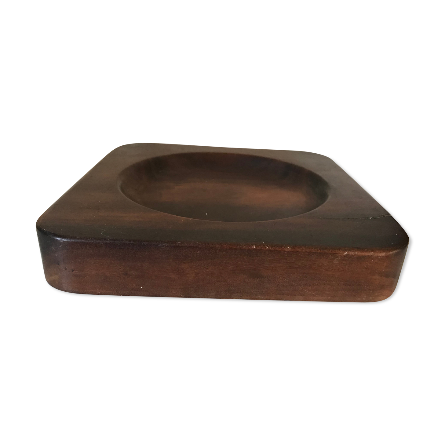 Vintage trinket bowl in solid wood