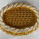 Vallauris ocher colored ceramic basket