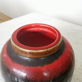 Vase vintage à glaçure lave : KIL Yougoslavie, décoration style milieu du siècle des années 1970