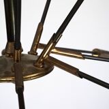 Rare Stilnovo 16-Arm Brass Sputnik Chandelier – 92 cm Diameter – Italy, 195