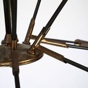 Rare Stilnovo 16-Arm Brass Sputnik Chandelier – 92 cm Diameter – Italy, 195
