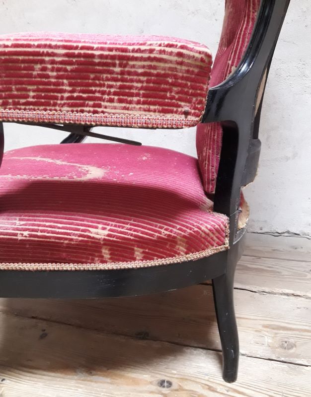 Voltaire armchair with rack and pinion XIX°