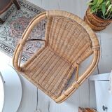 Vintage children's rattan chair