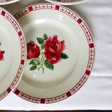 6 flat plates of Digoin Sarreguemines model Saverne