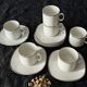Coffee service cups and saucers porcelain Schirnding Bavaria