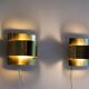 Pair of brass wall lights by Peter Celsing 1970