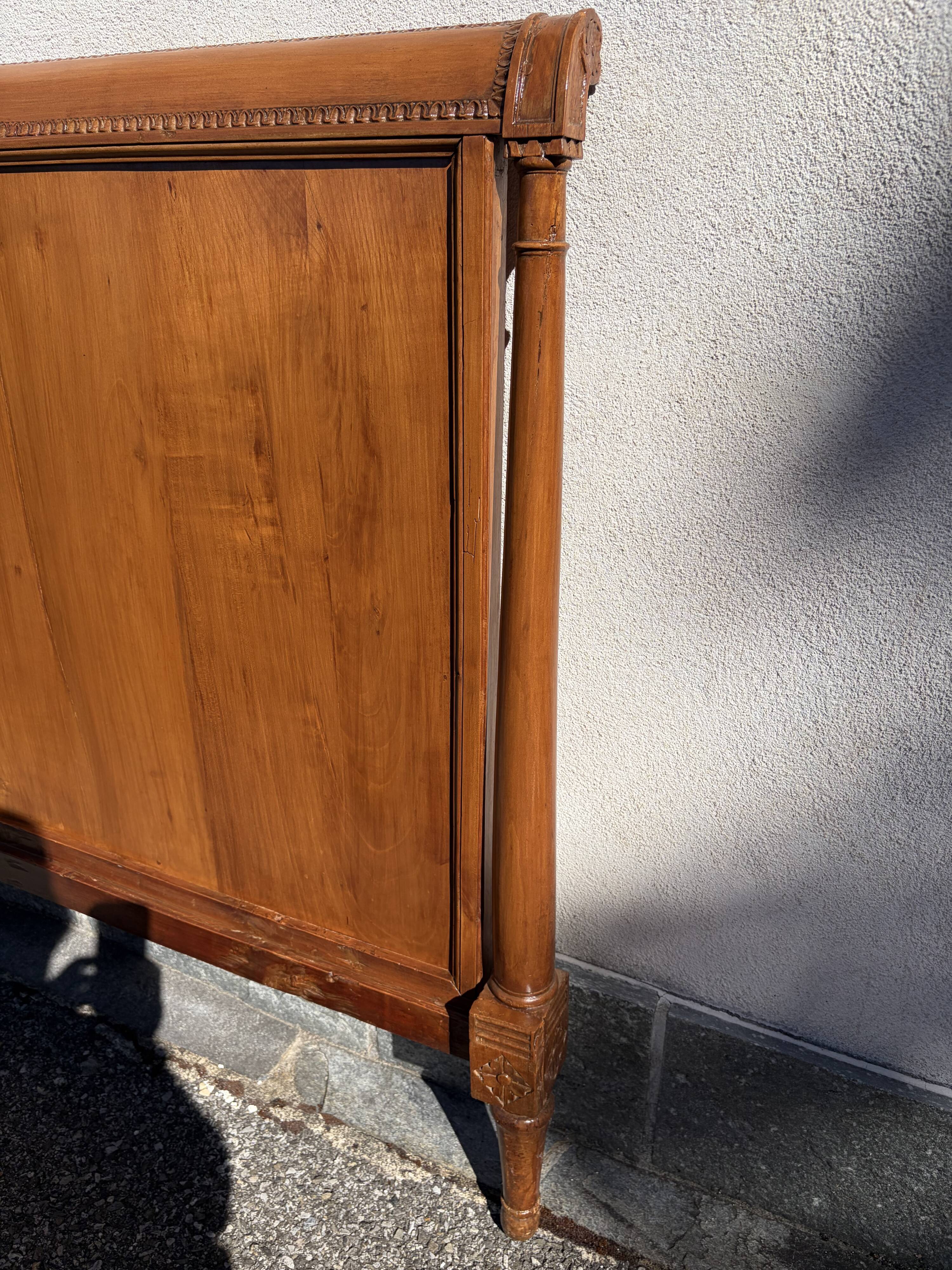 tete de lit ancienne en merisier style Louis XVI 185 cm