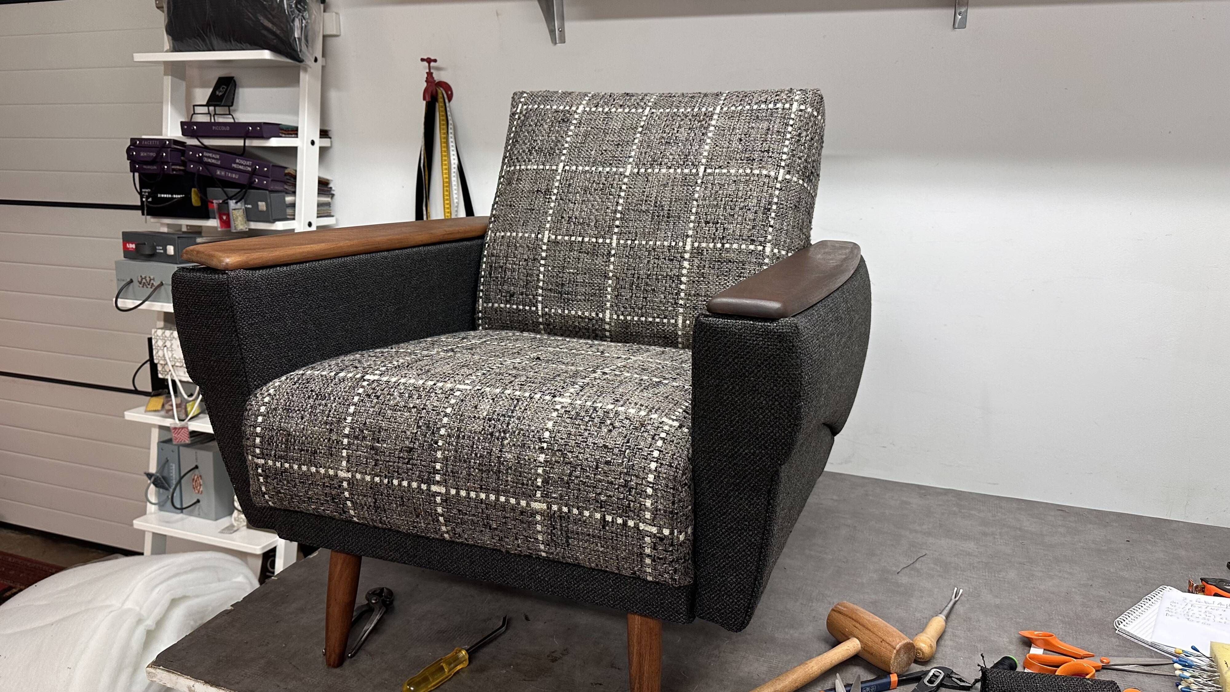 Pair of club armchairs