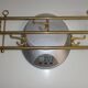 1 of 2 brass coat racks with 7 foldable hooks 1940s art-deco