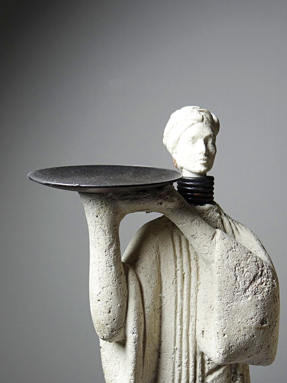 Pair of candlesticks "Akwe Priestesses" contemporary African Holländer style