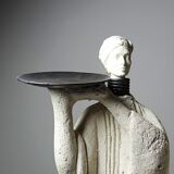 Pair of candlesticks "Akwe Priestesses" contemporary African Holländer style