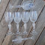 6 vintage port glasses