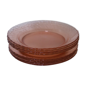 Service of 8 plates Rosaline Arcoroc