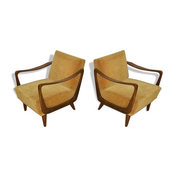 Fauteuil vintage scandinave années 50-60 Boomerang design Danois