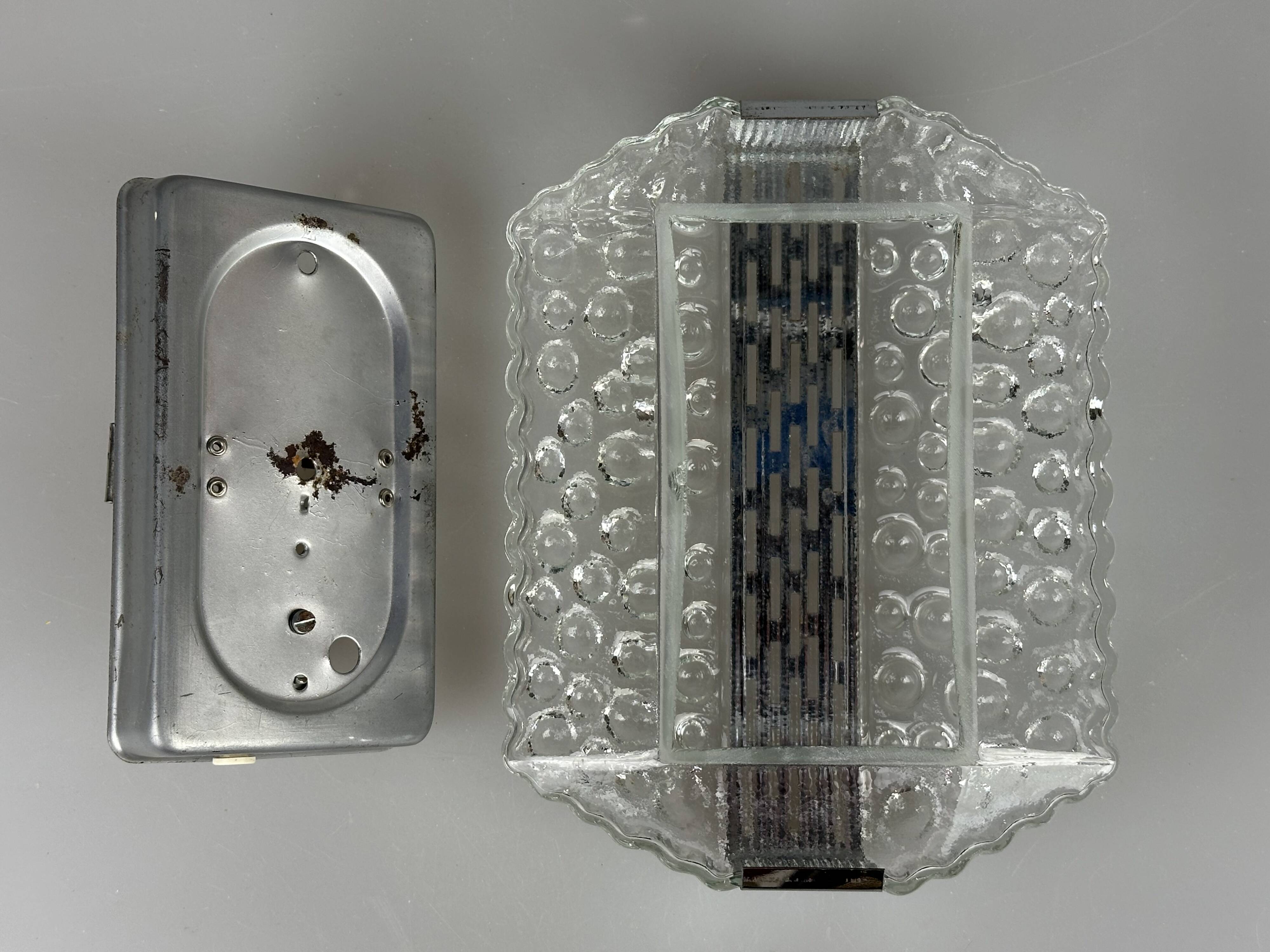 1960s/70s Bubble Wall Lamp, Chrome & Glass, Space Age by Hustadt Leuchten