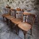 Set of 4 antique French bistro chairs by Mahieu & Guillaume, circa 1930.