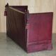 Victorian Knole canapé restored in leather with feather cushions.
