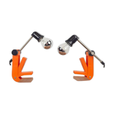 Type 2323 Revue Clamp Lamps Orange Clip Lamp, 1970, Set of 2