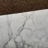Old oak and marble chest of drawers