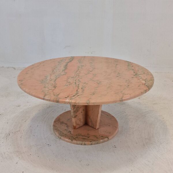 Table basse ou d’appoint ronde en marbre italien