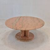Round Italian Marble Coffee or Side Table, 1980's