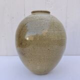 Vintage signed glazed stoneware vase.