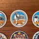 13 dessous de verre vintage en céramique grecque fait main par Lito Niarchos