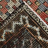 Burgundy & Green Turkish Vintage Kilim Rug