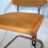 Pair of B64 chairs in leather crust by Marcel Breuer