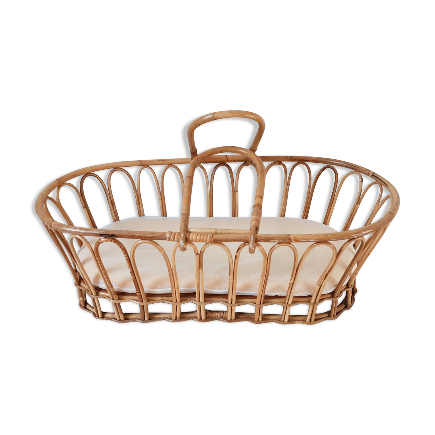 cradle, bassinet, rattan