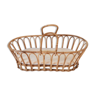 cradle, bassinet, rattan