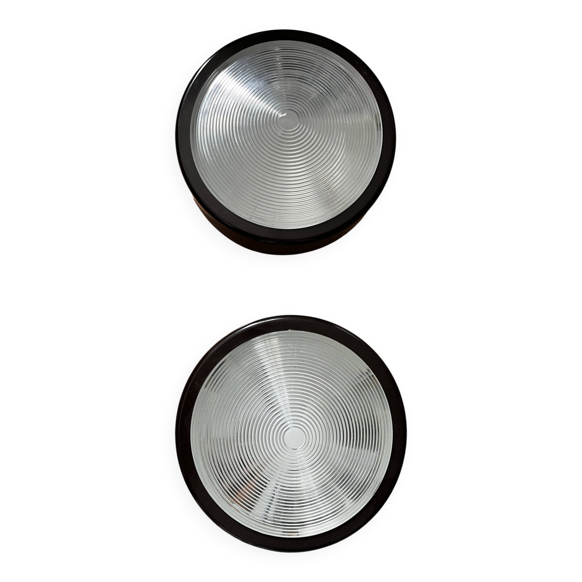 Pair of large Holophane Thorn Europhane vintage wall lights (1990)