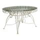 Vintage white enamelled iron garden table, Italy, 1960s