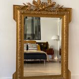 Miroir ancien à fronton 72x112cm