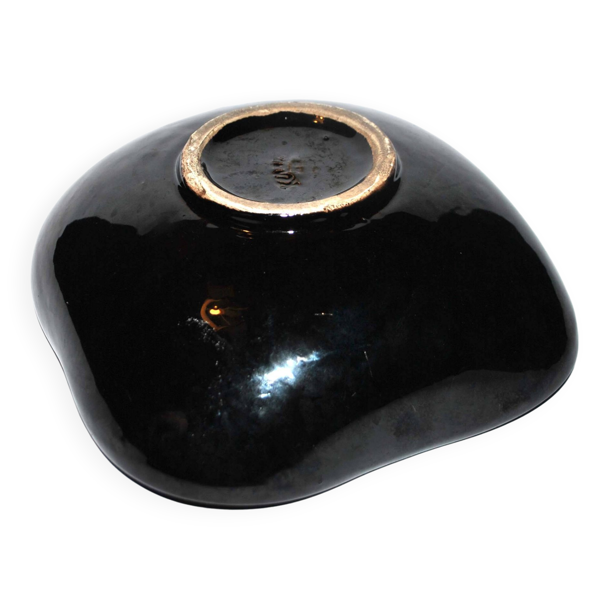 Art deco pocket cup keralux boch frères belgium - early 20th century. 19.5cm