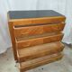 Pretty chest of drawers with 4 compass-legged oak veneer drawers