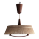 Teak and sisal pendant light from the 50s/60s by Temde Leuchten