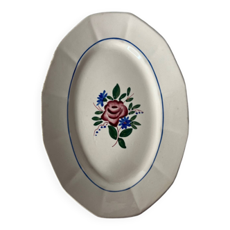 Hand painted dish, Sarreguemines Digoin