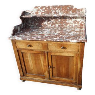 old bathroom cabinet / dressing table with marble