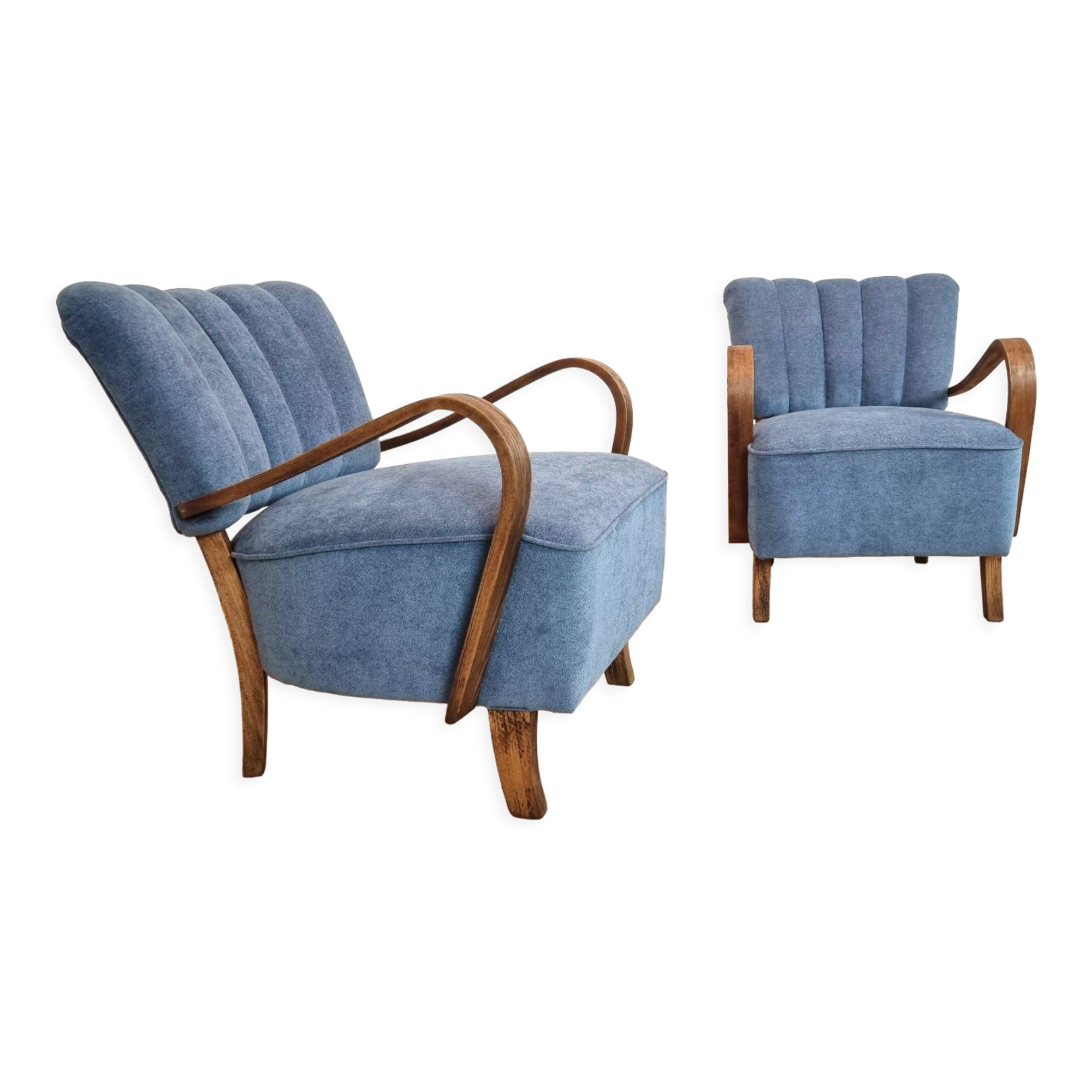 Paire de fauteuils restaurés par Jindrich Halabala
