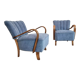 Paire de fauteuils restaurés par Jindrich Halabala