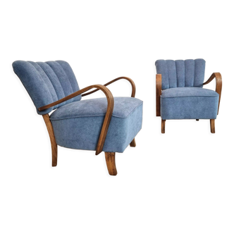 Paire de fauteuils à cocktail restaurés par Jindrich Halabala