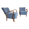 Pair of restored armchairs by Jindrich Halabala