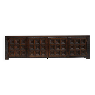 Spanish brutalist sideboard solid wood