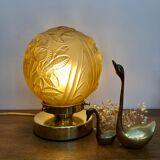 Lamp to lay vintage globe art deco pink patterns