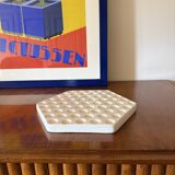 Space age white ceramic plate, Ennio Lucini, Gabbianelli Italy ca. 1970