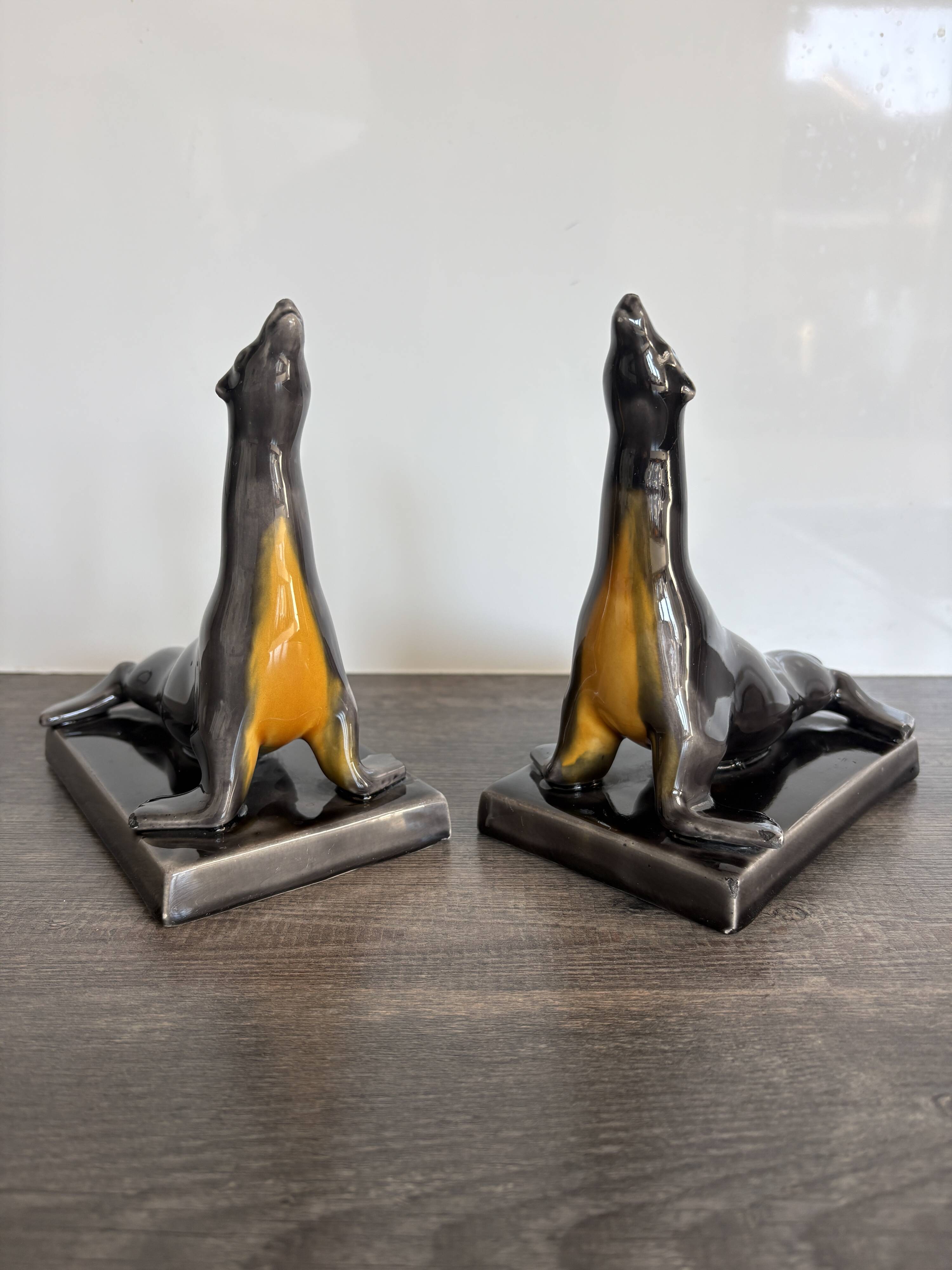Pair of antique Art Deco bookends