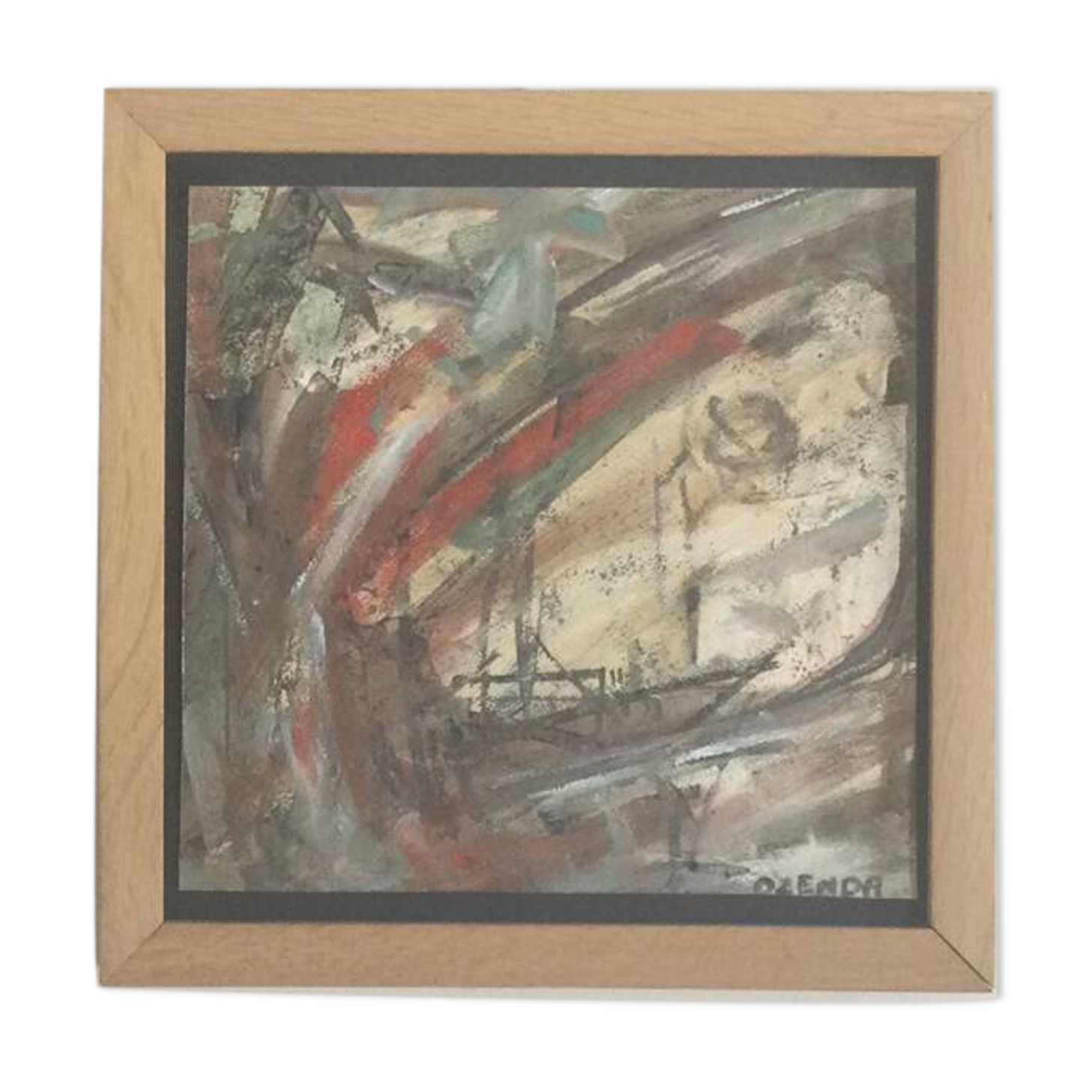 Gouache and watercolour composition by François OZENDA, 1923-1976