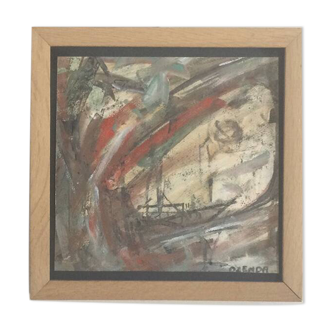 Gouache and watercolour composition by François OZENDA, 1923-1976